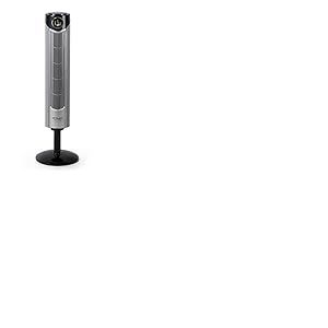 Orbegozo TWM 1015 - Ventilateur colonne ionique, télécommande, 3 modes de ventilation, écran numérique, fonction de minuterie, 3 vitesses, silencieux, rotation à 80°, 45 W, gris/noir