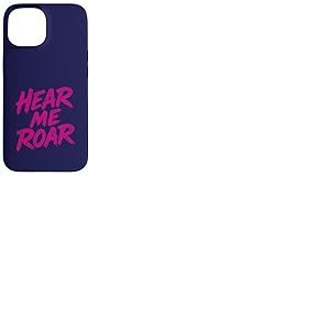 Hear Me Roar Brosse rétro Motif Chat Sauvage Rose Coque pour iPhone 15