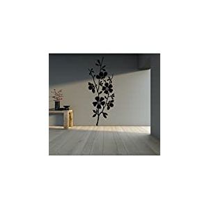 Stickers Branche et Fleurs - Rouge, L 50cm x H 141cm