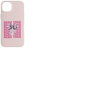 Echo Tech Technicienne en échocardiographie Fille Coquette Bow Rose Coque pour iPhone 14 Plus