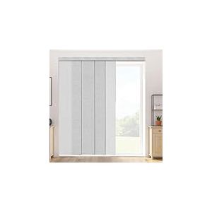 VEVOR Store à Panneaux sur Rail Extensible 116-218 cm de Largeur, Panneau Japonais Vertical Ajustable jusqu'à 243 cm de Hauteur, pour Portes Coulissantes, Séparation de Pièce, Fenêtres, Gris