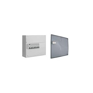 SIEMENS - Tableau électrique pré-équipé 1 rangée 13 modules 6 disjoncteurs 1 interrupteur différentiel & FR2AQ771 SIEMENS - Porte pour tableau électrique 1 rangée, Blanc