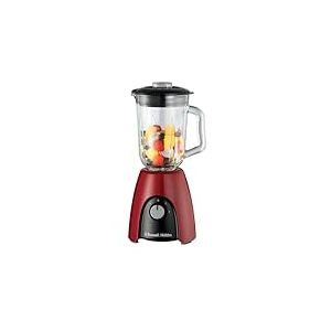 Russell Hobbs Mixeur Blender [Mixeur Smoothie] Blender (récipient en verre de 1,5L, 2 vitesses et fonction Pulse, sans BPA, lame en acier inoxydable, 850 W puissance max) Desire Rouge 27120-56