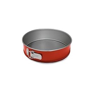 Guardini, Moule &agrave; charni&egrave;re avec 1 fond &Oslash; 18 cm, Acier avec rev&ecirc;tement antiadh&eacute;sif, Rouge et Gris, Fabriqu&eacute; en Italie, Ligne Rossana