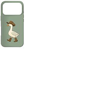 Cowboy Goose Funny Western Walking Boots Chapeau Humour Coque pour iPhone 17 Pro