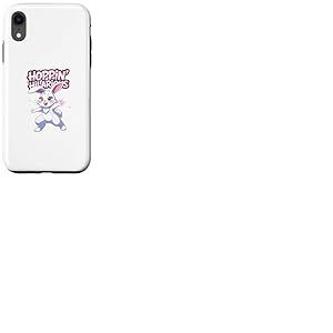 Hoppin Hilarant Lapin Mignon Dessin Animé Conception Lapin Coque pour iPhone XR
