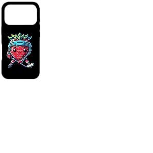 Fraise Joueur De Hockey sur Glace Souriante Coque pour iPhone 17 Pro