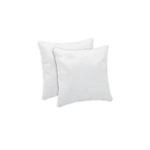 Giovanni Dolcinotti | Lot de 2 taies d'oreiller pour canapé, 50 x 50 cm, Housses de Coussin décoratives, 100% Coton, Housses avec Fermeture éclair cachée, Blanc - modèle Atlanta