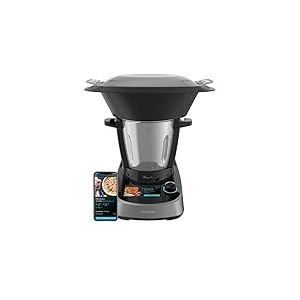 Cecotec Robot de Cuisine Multifonction Mambo Touch. 1600 W, 37 Fonctions, Écran Tactile TFT 5" avec Livre de Recettes Intégré, Capacité de 3,3 Litres, Application, Balance et Jarre en Acier Inoxydable