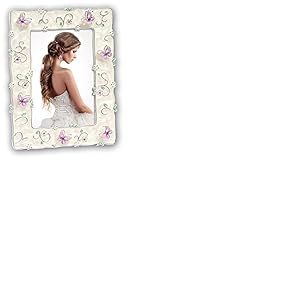zep S.r.l P746 Collection Love Miro Cadre Photo Métal Blanc/Argent/Violet 10 x 15 cm