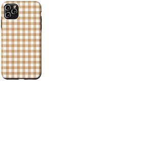 Motif à carreaux vichy beige Coque pour iPhone 11 Pro Max