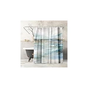 Americanflat PI Creative Art Rideau de Douche Abstrait 100% Polyester avec 12 Crochets &ndash; Rideaux de Douche pour Salle de Bain &ndash; Rideau de Douche Artistique 180 x 188 cm