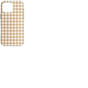 Motif à carreaux vichy beige Coque pour iPhone 16 Pro Max