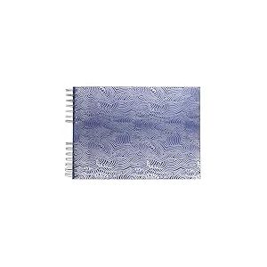 Exacompta - R&eacute;f. 16502E - 1 Album photo &agrave; spirales Japan - 150 photos - 50 pages noires - format 32 x 22 cm - couverture recouverte de papier effet textile bleu