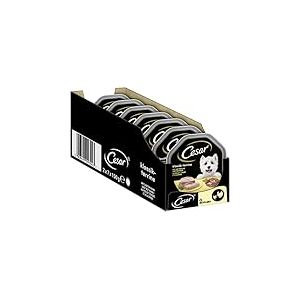 Cesar Nourriture pour Chien Gamme Classique avec Morceaux tendres de Poulet et de Dinde - Lot de 7 Paquets de 2 boîtes de 150 g chacune
