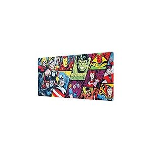 Grupo Erik - Tapis de Souris XXL Marvel, Avengers - Tapis de Bureau 80 x 35 cm, Sous Licence Officielle| Sous Main Bureau, Accessoire pour PC, Tapis de Souris Gamer