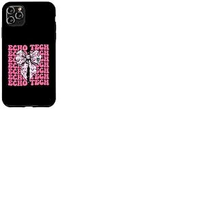 Echo Tech Technicienne en échocardiographie Fille Coquette Bow Rose Coque pour iPhone 11 Pro Max