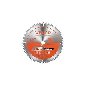 VEVOR Lame de scie circulaire &Oslash; 305 mm, lame de coupe pour scie circulaire, 80 dents alliage, arbre 25,4 mm, finition soign&eacute;e, avec &eacute;vents de chauffage antibruit, pour couper contreplaqu&eacute; et bois dur