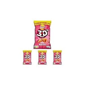 Lay's 3D'S Bacon Format Familial 150g (Lot de 4)