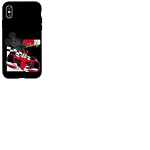 Disney Mickey Mouse Race Car Driver MM28 Racing Coque pour iPhone X/XS