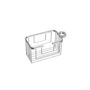 Tatay Tablette de Douche rectangulaire avec Support de Barre, Pas de perçage, 100% Acier Inoxydable, Aluminium anodisé, Design Moderne, Argent. Dimensions 24 x 11,5 x 12,5 cm, 6604901