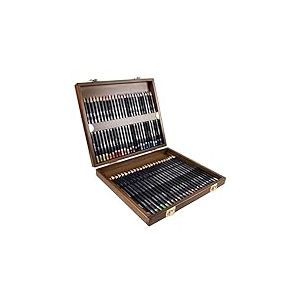 Derwent Studio - Set de 48 Crayons de Couleurs dans un Coffret en Bois, Qualité Professionnelle, 0700822