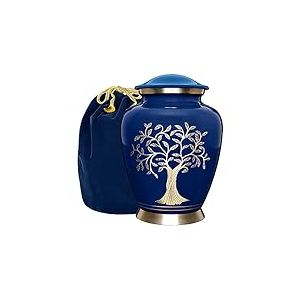 Trupoint Memorials Urnes funéraires pour Cendres humaines – Urnes décoratives pour Cendres humaines Femelles et Hommes, Urnes funéraires pour Femmes Adultes – Bleu, Taille L