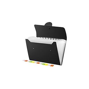 Diboniur Trieur 12 Compartiments A4, Trieur Document Rangement Papier Administratif, Extensible Classeur A4 Range Document Bureau, Dossiers de Fichiers Accordéon Organiseur (Noir)
