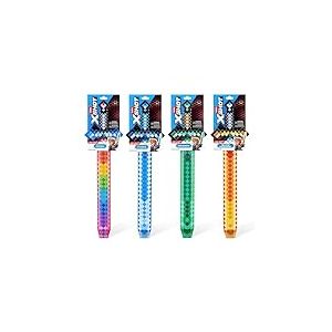 XSHOT &Eacute;p&eacute;e Pixel de Jeu de R&ocirc;le (4PK) de ZURU &ndash; &Eacute;p&eacute;e en Mousse avec Design Pix&eacute;lis&eacute; et Poign&eacute;e Plastique, Jouet de Jeu de R&ocirc;le L&eacute;ger et S&ucirc;r pour Enfants 6+