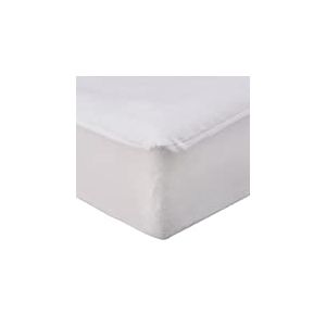 Protection de literie Forme Housse - enduit PVC- jupe ajustable en jersey 25 cm - OURSON - Blanc A0 - 160 x 200