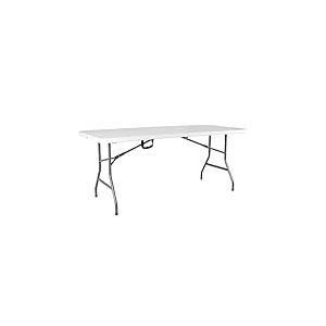 Home Vida Table Pliante de 1,8 m très résistante pour Camping, Buffet, Mariage, marché, Jardin, fête, Voiture, Stand de Pique-Nique, tréteau intérieur ou extérieur, poignée de Transport Pliable