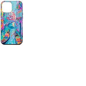 Venise Gondola Dream Surréaliste Scène artistique de canal vibrant Coque pour iPhone 12 Pro Max