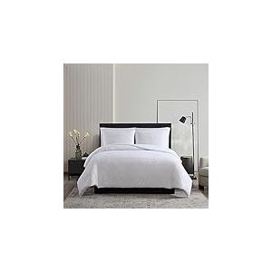 Vera Wang - Queen Duvet Cover Set, Soft Reversible Bedding Set with Matching Shams, Chic Room Essentials (Double Diamond White, Queen)