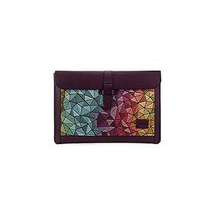 Londo Pochette - Housse en Cuir Véritable compatibile Con MacBook Pro et MacBook Air - 13 Pouces - 13,3 Pouces - iPad 12,9 Pouces - Compatible avec Les modèles M1 et 2020 (Violet)