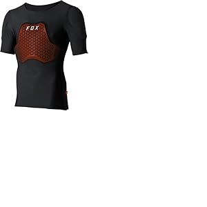 Fox Racing - BASEFRAME Pro SS – Maillot de Protection VTT D3O – Épaulières, Respirant, Ajustable, Ciclismo de montaña, Noir, XL
