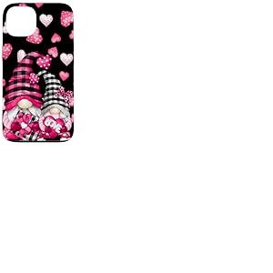 Pink Buffalo Plaid Valentines GNOME Cute Love Heart Coque pour iPhone 13