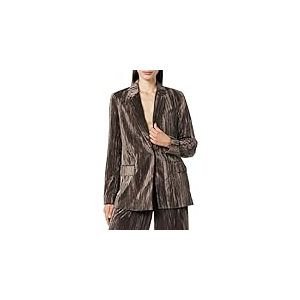 The Drop Blazer Long Blake pour Femme, Velours Marron Java, XXL