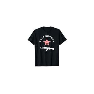 Sovi&eacute;tique Kalachnikov AK-47 Vintage URSS Russe Gun Red Star T-Shirt