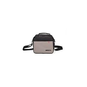 Iris Barcelona Sac isotherme Lunchbag Classic Soft avec r&eacute;cipients 0,6 l + 0,8 l Noir et gris | Sac porte-aliments avec r&eacute;cipients