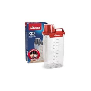 Vileda Bo&icirc;te &agrave; lessive 2300 ml rouge - Rangement pratique pour la lessive en poudre - Avec verre doseur pour un dosage pr&eacute;cis - Herm&eacute;tique et peu encombrant