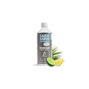 Recharge de déodorant naturel Salt of the Earth pour hommes, vétiver et agrumes - Végan, certifié Leaping Bunny, fabriqué au Royaume-Uni - 500ml