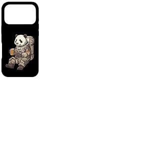 Panda Astronaute avec caf&eacute; Astronaute de l'espace Panda Coque pour iPhone 17 Pro