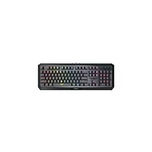 GAMDIAS Hermes P3 Noir Clavier mécanique USB de Gaming 104 Touches Low Profile RGB Switches Bleu Keyboard Rétroéclairé Disposition UK