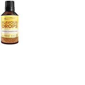 IronMaxx Flavour Drops – Cheesecake au citron 50ml | Arôme alimentaire liquide zéro sucre & zéro calorie | Arômes végétaliens pour sucrer aliments, yaourt, café & desserts