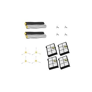Amyehouse Kit de brosses lat&eacute;rales et filtres HEPA pour iRobot Roomba 800 900 s&eacute;rie 805, 860, 880, 890, 980, 960, 870, 871, 981, 985 pi&egrave;ces de rechange pour aspirateur.