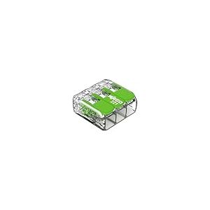WAGO 221-423 221 Borne de raccordement flexible: 0.14-4 mm² rigide: 0.2-4 mm² Nombre de pôles: 3 50 pc(s) transparent,