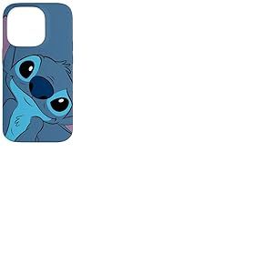 Coque pour iPhone 14 Pro Disney Lilo et Stitch Cute Stitch Tête de couture Gris ardoise