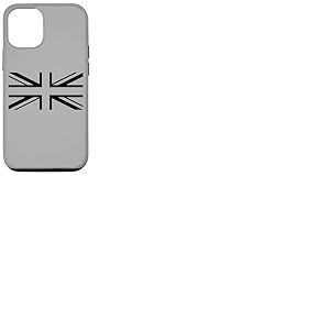 Drapeau Union Jack Noir Grande-Bretagne Angleterre Coque pour iPhone 12/12 Pro