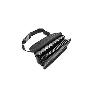 PrimeMatik - Sac banane porte monnaie et billets pour serveur avec monnayeur euro int&eacute;gr&eacute; et ceintur&eacute;