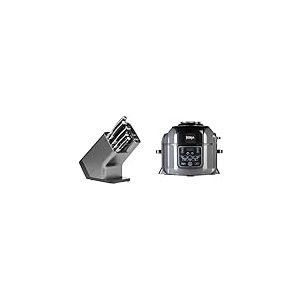 Bloc-couteaux Ninja Foodi StaySharp avec Affûteur, 6 Pièces Aiguisés, Acier Inoxydable, K32006EU + Multicuiseur Ninja Foodi, Air Fryer, 7-en-1, 6L, 7 fonctions de cuisson, OP300EU